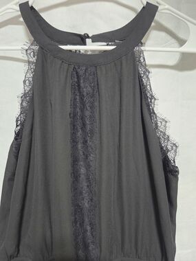 Maurices Black Lace-Trim Halter Chemise